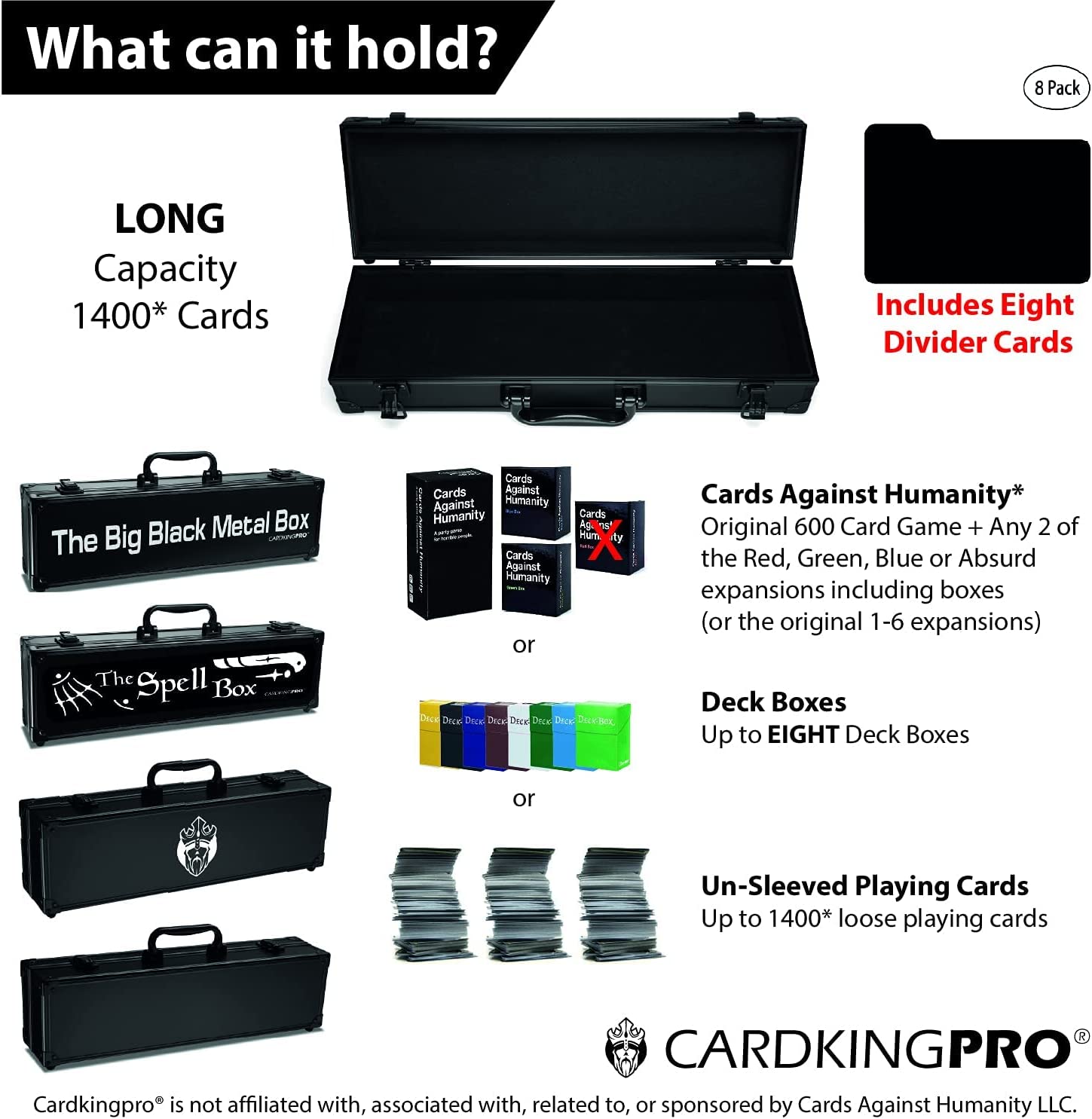 No Logo | LONG | Game Card Storage Box | Yugioh Card Case